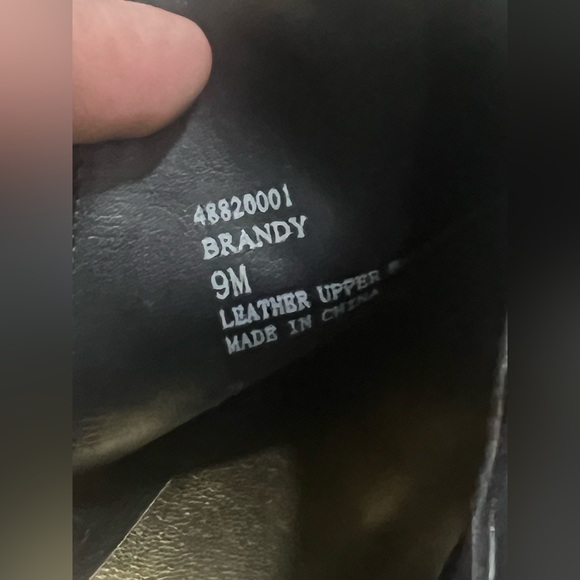 Reba size 9 black booties with open toe, Preowned - Picture 6 of 6